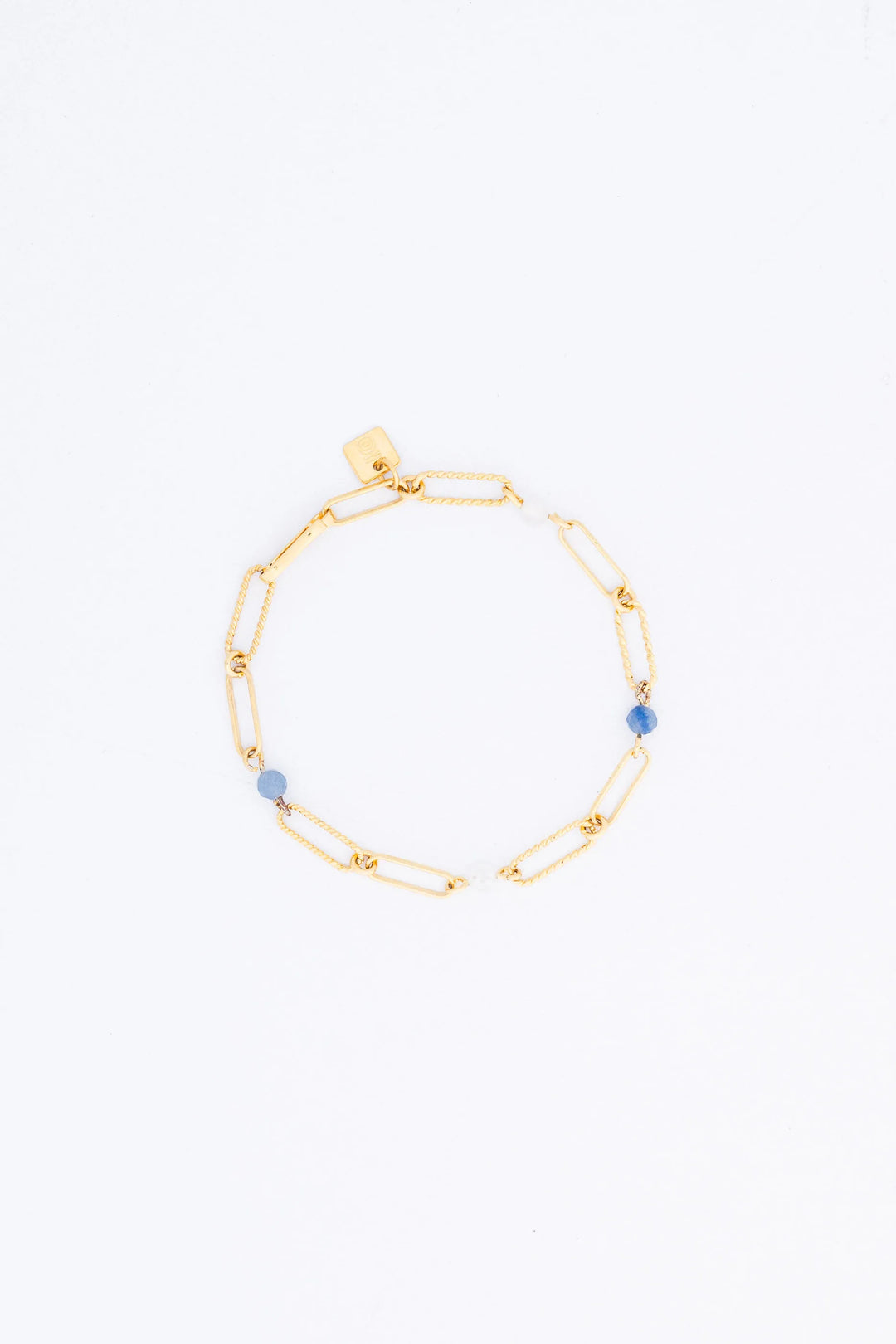 Blue and White Clip Bracelet