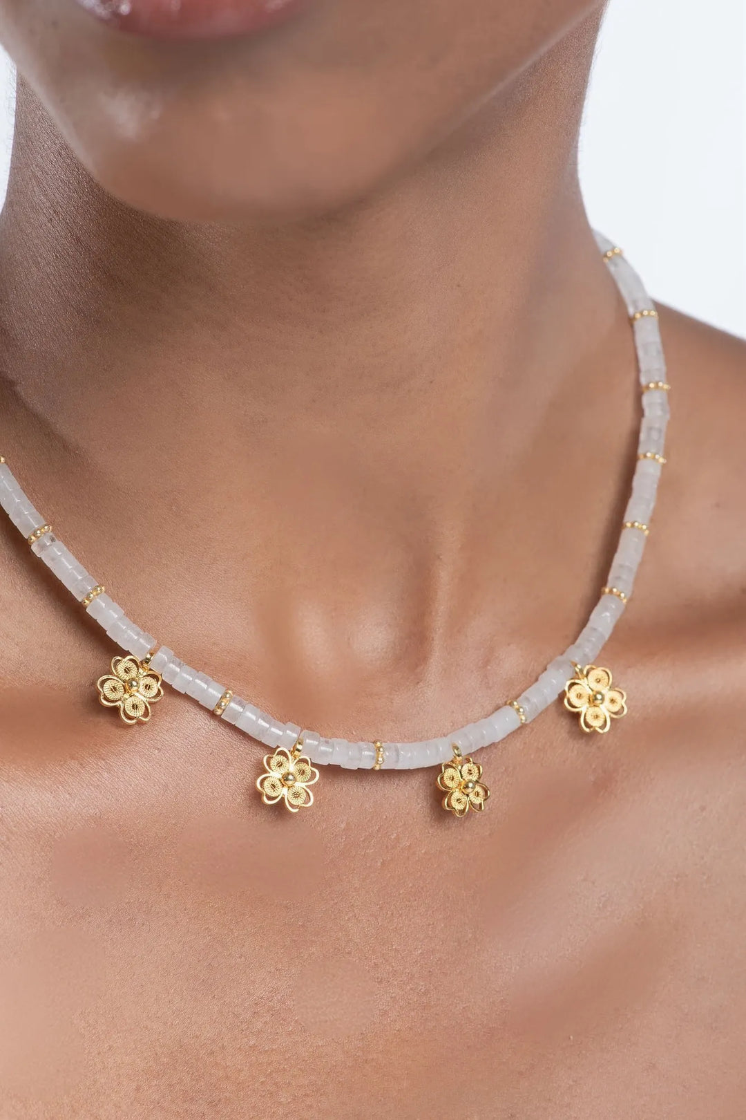 Flower Whispering Stone Necklace