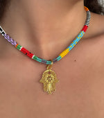 Load image into Gallery viewer, Hamsa in Bloom Pendant
