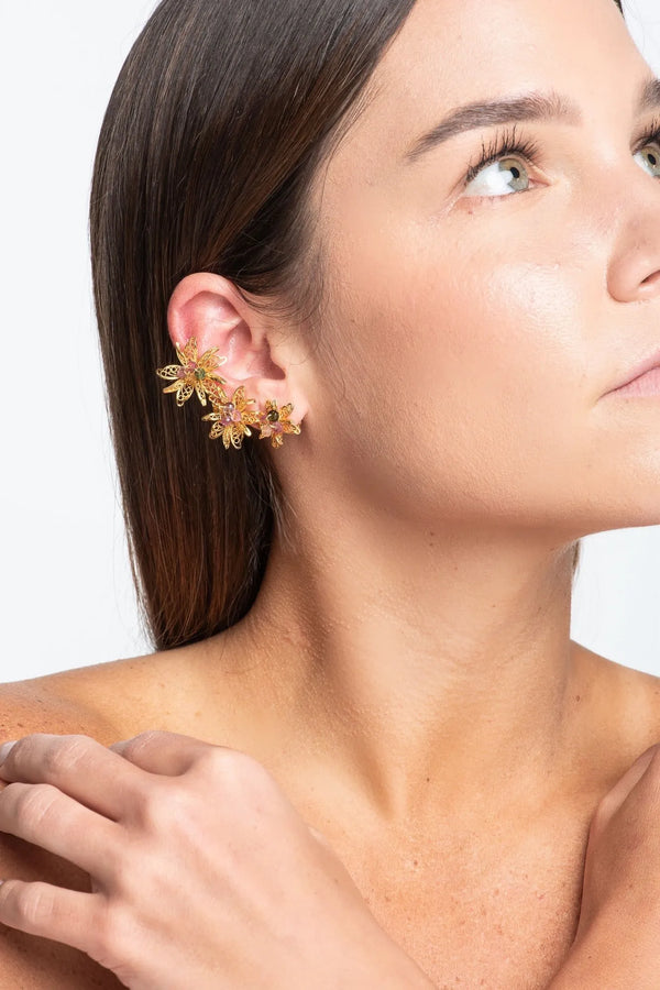 Pétalos de Café Earrings