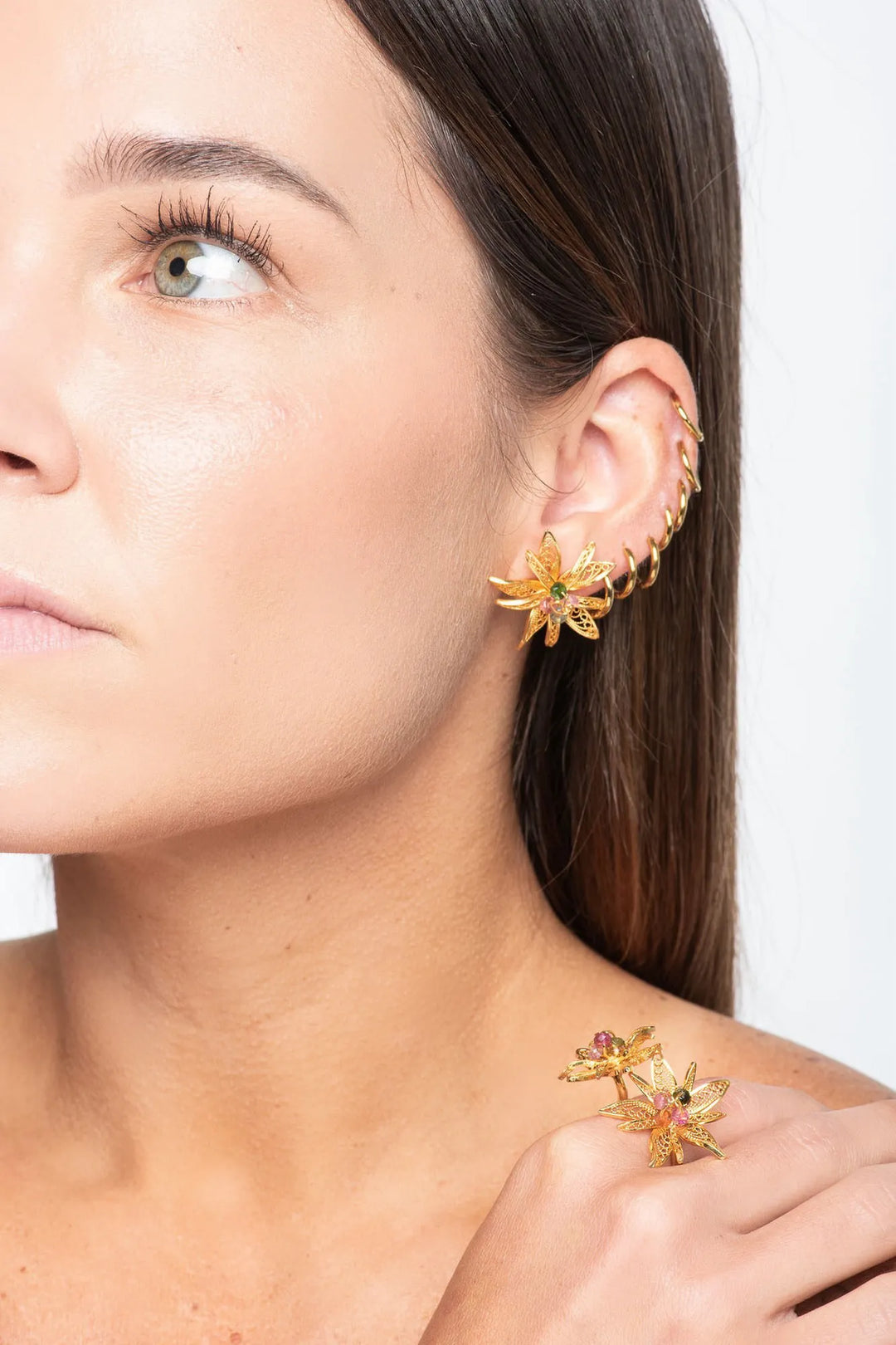 Pétalos de Café Earrings - Pre Order