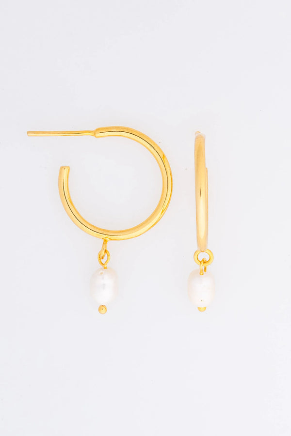 Pure Pearl Hoops